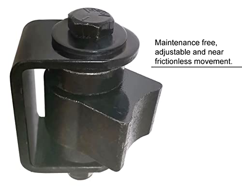 Mageway Heavy Duty Two Sealed Bearing Gate Hinge Weld Onto The Gate For Welding On Larger Iron Or Steel Vehicular Pedestrian Gates, Adjustable Yoke Pivot Bearing Gate Hinge (Sold As A Pair) #TOP4