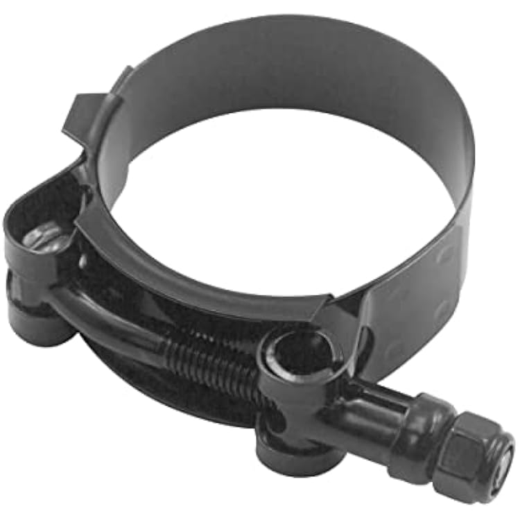 ISPINNER 4 Pack 2 Inch Stainless Steel T-Bolt Hose Clamps, Clamp Range 56-64mm for 2 Hose ID (Black)