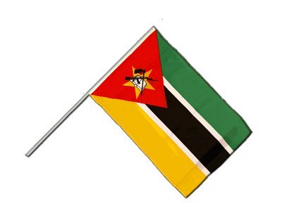Drapeau Mozambique sur hampe 60x90 cm aux finitions soignées Digni
