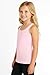 Kurve Premium Girls Seamless Supersoft Wide Strap Comfortable Racerback Tank Top for Kids, Dance & Gym Class, Baby Pink, Age 7-12