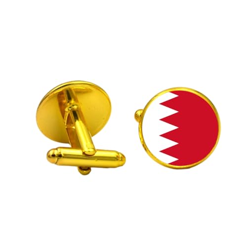 Boutons De Manchette Pour Homme,Boutons De Manchette De Bahreïn Pour Homme – Drapeau De Bahreïn Pour Chemise De Smoking,Accessoires De Chemise,Bijou Unique,Nouveauté,Bijoux D'Affaires,Cadeau