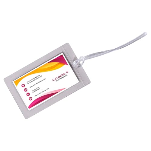 C-Line Super Heavyweight Cleer Adheer Luggage/ID Tag with Straps, 4-9/16 x 2-13/16 Inches, 10 per Pack (65107)2