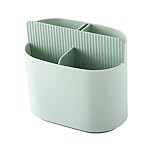 Kitchen Utensils Holder,Removable Spoon Holder,Multifunctional Utensil Holders & Organisers,Fork and Chopsticks Double Layer Cutlery Holder for Table (Light Green)