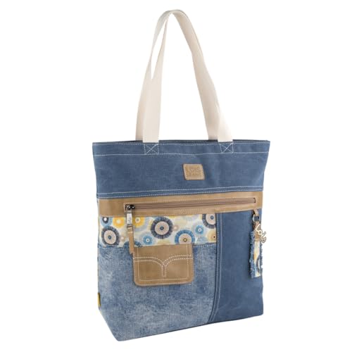 Lois - Handtasche Damen Groß - Elegante Shopper Damen Groß für jeden Anlass, Tasche Damen mit Stil, Blau