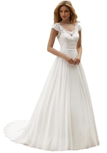 Beyonddress Robe de mariée sirène pour mariée Tulle Appliques en