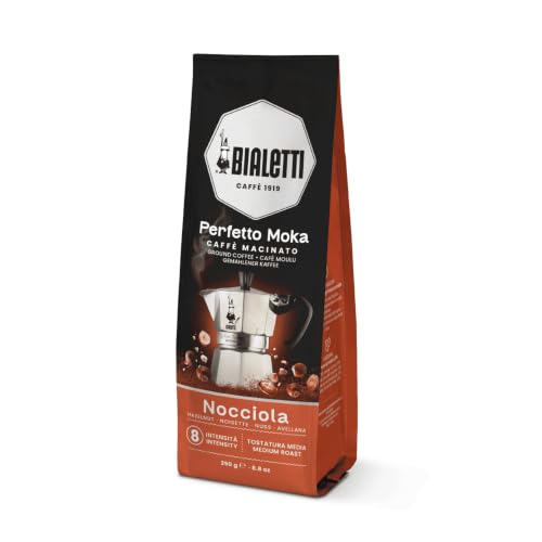 Bialetti (ビアレッティ) ペルフェットモカ ヘーゼルナッツ (粉/細挽き / 250g) イタリアンコーヒー エスプレッソ用 コーヒー豆