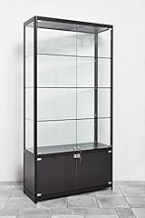 Glasvitrine + Unterschrank, schwarze...