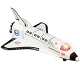 ArtCreativity Light Up Space Shuttle Toy, 1PC, Battery Operated Spaceship Toy with LEDs, Sounds, and...