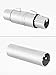CableCreation [2-Pair XLR Male to Male & XLR Female to Female 3PIN Adapter Connector Compatible with Microphone,Mixer,Silver