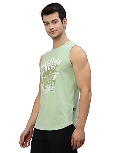 Image of Rigo Stylish Cotton Printed Vest for Men | Round Neck,Regular Fit, Sleeveless T-Shirt Vest for Men | Casual Innerwear Sando for Men & Boys - Perfect for Workouts Gym, Vacations, and Beaches
