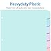 Forvencer 8-Tab Binder Dividers with Tabs, Big Tabs, Write&Erase Plastic Dividers for 3 Ring Binder, Binder Tabs for Organizers, 3 Ring Binder Dividers with Tabs for School Office (Pastels, 2 Set)