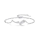 Pulseras con eslabones de corazón de Amor Infinito, Piedra Natal o Cristal de Piedra curativa