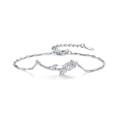 Bracelet Infinity Love en argent avec pierre de naissance en cristal de guérison