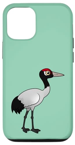 iPhone 15 Cute Cartoon Black-necked Crane Birdorable Species Case