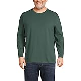 Lands' End Mens Long Sleeve Super-T Tee Deep Woodland Green Regular Medium