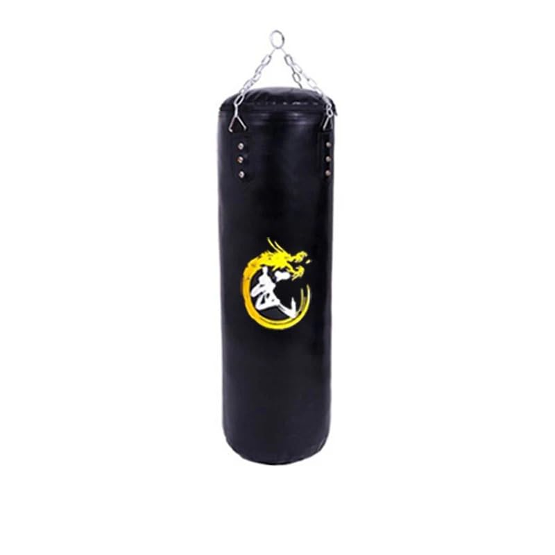 Sacco Boxe Sacco di Sabbia da Boxe Cavo in PU, Sacco, Fitness Sacco da Box(Black Lenth 120 cm)
