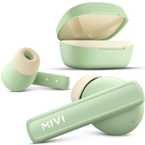 Mivi DuoPods Sync in Ear Earbuds | 50H Playtime Bluetooth Earphones Wireless | Earbuds ENC for Clear Calls | 13mm Drivers Ear Buds Wireless | Gaming Mode | BT 5.3 TWS ANC Earbuds Style view 1