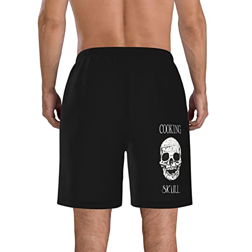 Skull-Chef Cooking Skull Men's Beach Shorts Drawstring Quick Dry Running Athletic Shorts Comfortable Loose Gym Shorts Swimsuit Pants Large3