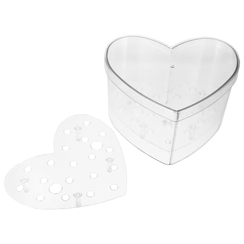 Boîte d'emballage pour fleurs acrylique pour offrir un cœur de roses éternelles