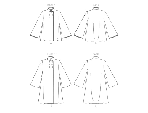 Vogue Patterns V1866F5 Misses Jacket F5 (16-18-20-22-24), Multicoloured, Sizes 16-18-20-22-24 - Image 3