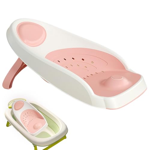 Soporte De Baño Para Bebé, Hamaca De Baño De Bebé Con Termómetro, Antideslizante Asiento De Baños Para Bebés Ergonómico, Soporte Plegable Para Bañera De Bebés 0 8 Meses