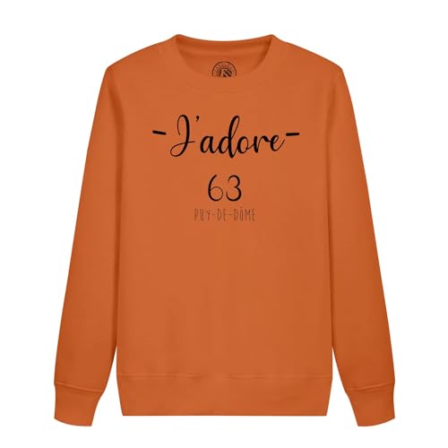 Sweat enfant J'adore 63 idéal pour les sorties à Clermont Ferrand
