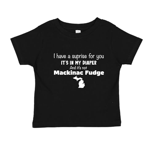 I Have A Suprise for You It's in My Diaper and It's Not Mackinac Fudge Toddler T-Shirt 4T Black