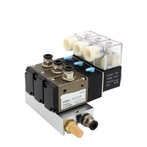 Colector de válvula solenoide 3V200M base para escape de aire 5Pcs P-3V200-R2 5