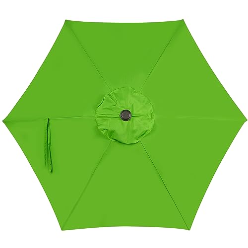 Image of Blissun 7.5 ft Patio Umbrella, Yard Umbrella, Outdoor Market Umbrella with Push Button Tilt Crank, Lime