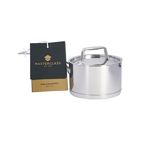 MasterClass Induktionssichere Mini-Kasserolle aus Edelstahl, 8,5 cm (3,5"), Silber – Ansicht 5