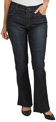 Democracy Womens 32 in. Ab-tec Flare Leg Jeans 6 Dark wash