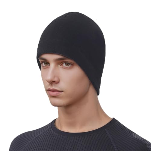 DELUXEFOX フリース ニット帽 ビーニー メンズ レディース フリーサイズ (52-66cm) 軽量で柔らかく高伸縮 肌触りが良い 軽量 保温 シームレス設計 防寒・防風に優れる シンプル無地 スキー スノボ サイクリング 山登りに