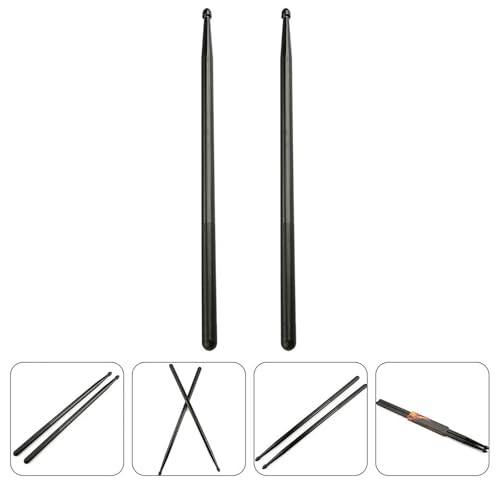 4 Pares de Baquetas de Nylon para Percusión, Ligero, Superficie Lisa, para Performance en Escenario (Negro) miniatura 2