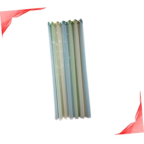 Rideau double couche étoile creuse vert pour déco salon - 6