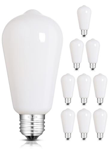 CRLight Dimmable LED Edison Bulbs, 6W (65W Equivalent) 4000K Daylight