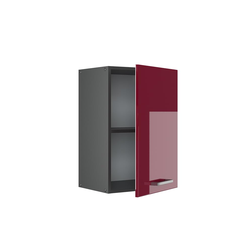 Vicco Armario Colgante R-Line, Rojo de Alto Brillo, 40 cm, para combinación Libre Dentro de Sistemas de Cocina modulares