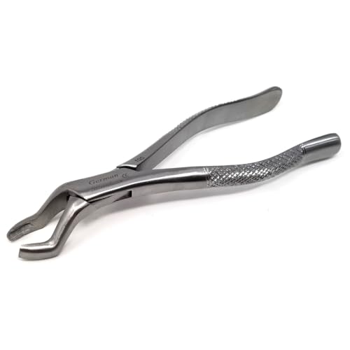 IMEDS Dental Extracting Forceps #10S with Serrated Offset Beaks Tooth Extraction German Stainless Steel Professional Tools for Dentist Student Training