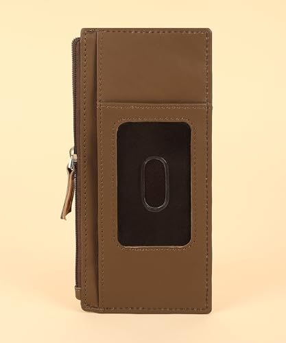 All in One Card Case Holder Slim Wallet With a Card Protection Strap by Leatherboss (Tan)3