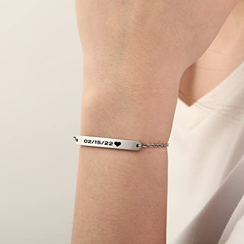 OTXIXTO Bracciale Personalizzato Birthstone Regalo...