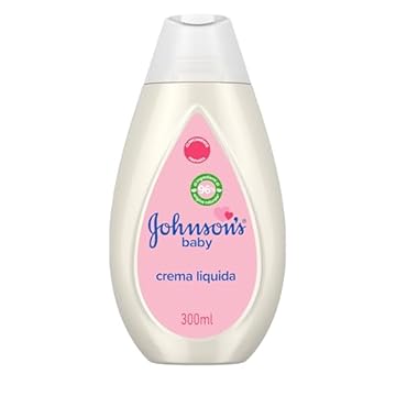 Johnson's Baby Crema Liquida, Crema corpo bambini e neonati idratante, Crema corpo neonato con vero olio di cocco emolliente, Crema corpo idratante per la famiglia senza coloranti e solfati, 300 ml