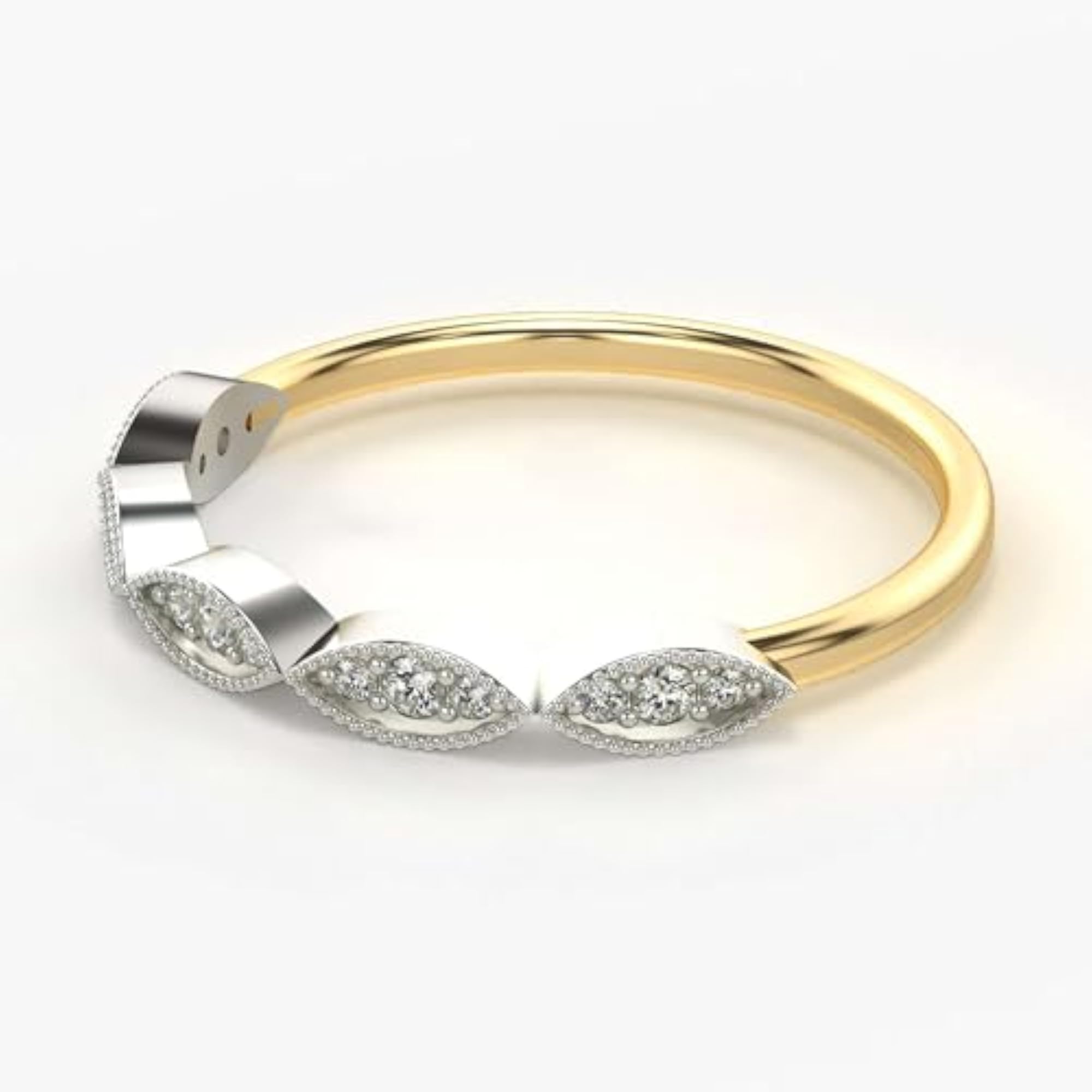 Women's Sterling Silver & Lab Grown Diamond 0.12cts Elegant Ring