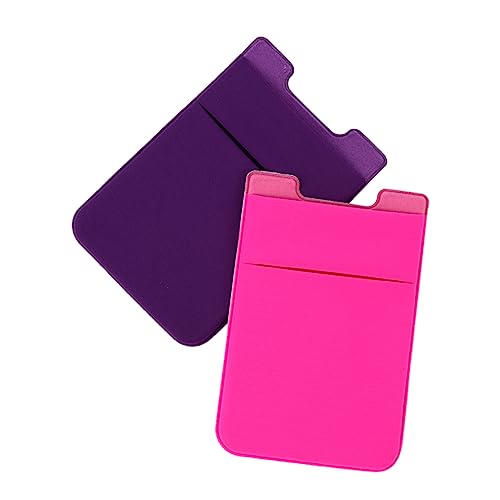 Angoily 2pezzi Custodia per Cellulare Autoadesiva in Pelle Supporto Riutilizzabile Porta Carte per Carte di Credito Denaro e Altri Oggetti