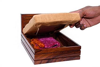 Image of CRAFT D ARTS Ladu Gopal Storage Bed, Smallsingle, Rosewood, Polished wood, Brown