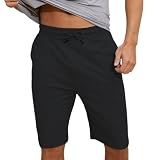 moxixom ハーフパンツ メンズ 綿100% カジュアル ショートパンツ 半ズボン moxiMDK01blk-L