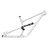 15/16.5/18' Cuadro De Suspensión De Aluminio Recorrido 160mm 27.5/29er Cuadro con Freno De Disco for Bici De Montaña 148mm Eje Pasante con Amortiguador Trasero(White,29 * 16.5in)