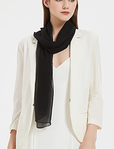 PANTONIGHT Long Chiffon Sheer Scarf For womens4