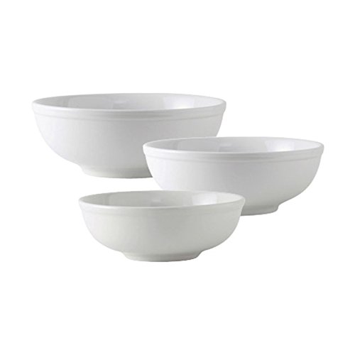 Tuxton HomeTHBPB03-3M Alaska Menudo Pasta Bowl 35oz, 58oz, 75 1/2oz Set of 3, Porcelain White