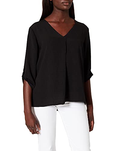 Jacqueline de Yong Female Top Plain Top with 3/4 Sleeves, Black, 8
