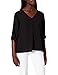 JDY Damen JDYDIVYA 3/4 TOP WVN NOOS T-Shirt, Schwarz, 44 Baby,Schwarz günstig Kaufen-JDY Damen JDYDIVYA 3/4 TOP WVN NOOS T-Shirt, Schwarz, 44