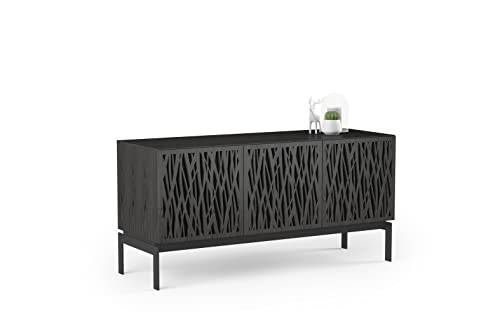 BDI Elements 8777 Triple Wide Cabinet, Wheat Doors, Console Base, Charcoal - Thumbnail 5
